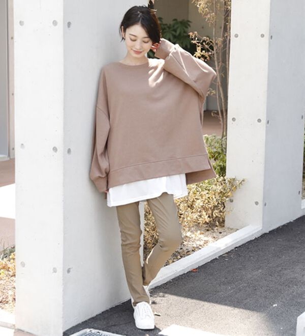 A HAPPY MARILYN（アハッピーマリリン）の「【Ｍ～８Ｌ】【選べる丈】のび～る ストレッチ ツイル 魔法の 美脚レギンスパンツ（スリム・スキニーパンツ）」｜詳細画像