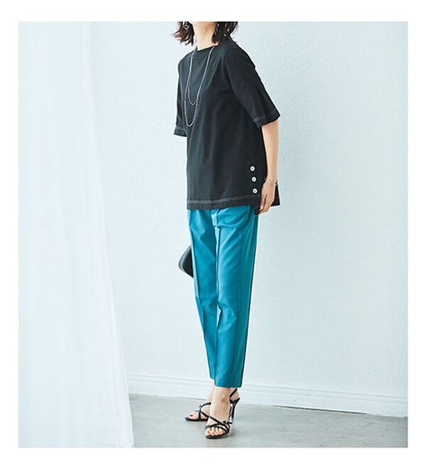 BELLUNA（ベルーナ）の「ひんやりキシリトール加工綿１００％プルオーバー（カットソー）」｜詳細画像