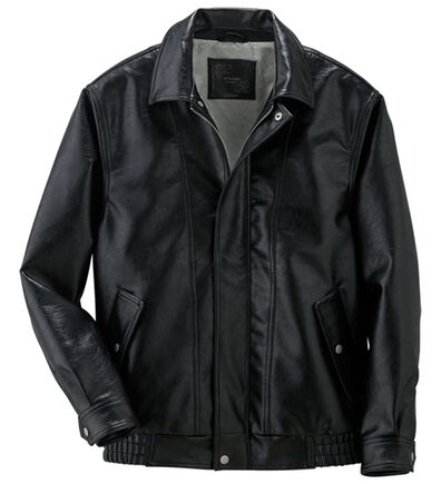 「なめらか質感フェイクレザージャケット（メンズジャケット）」