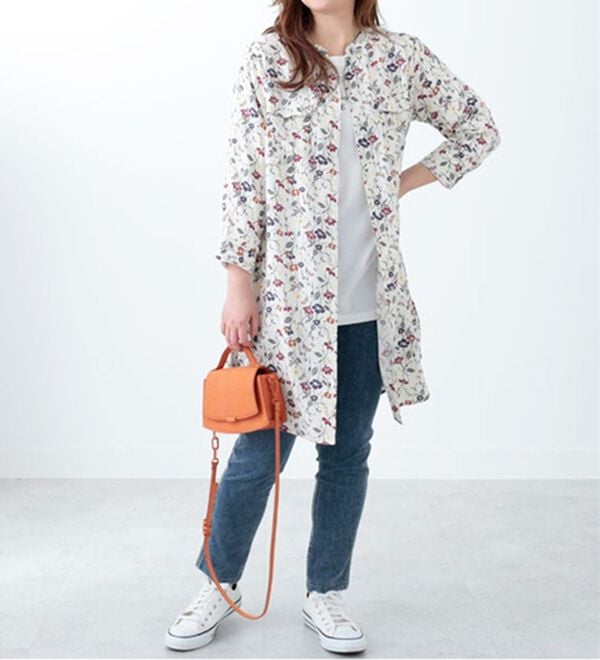 BELLUNA（ベルーナ）の「レーヨンプリントポケット使いワンピース（プリントワンピース）」｜詳細画像