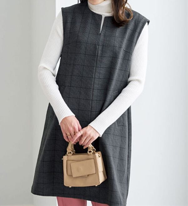 BELLUNA（ベルーナ）の「ウーリッシュ素材ジャンパースカート（ジャンパースカート）」｜詳細画像