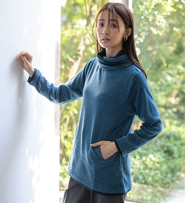 BELLUNA（ベルーナ）の「衿デザイン配色チュニック（チュニック）」｜詳細画像