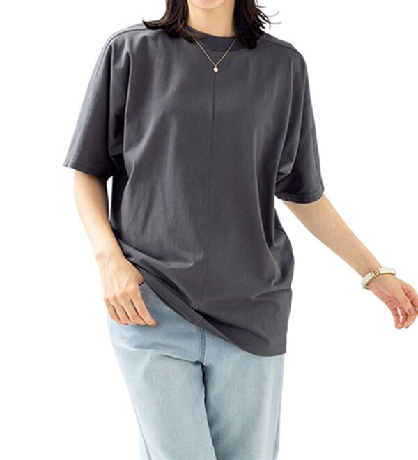 ルフラン（ルフラン）の「【４色組】機能付コットン天竺ドルマントップス（Tシャツ）」｜詳細画像