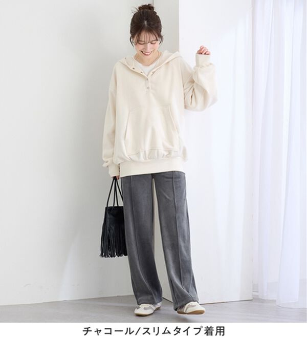 シルエット追加】毛布のような温かさ 楽ぽか裏ファーパンツ - ベルーナ