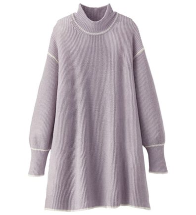 BELLUNA（ベルーナ）の「やわらかウールカシミヤ配色デザインチュニック（チュニック）」