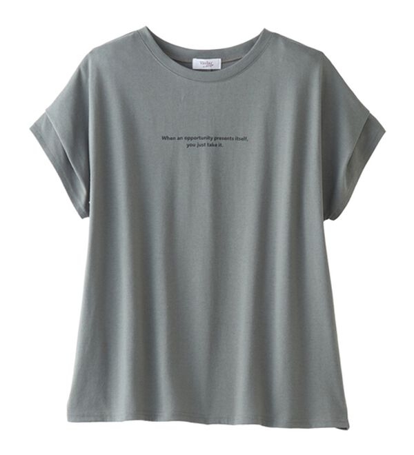 Viola e Viola（ヴィオラ エ ヴィオラ）の「脱普通！すっきり見え大人の上品Ｔシャツ（Tシャツ）」｜オリーブミニロゴ