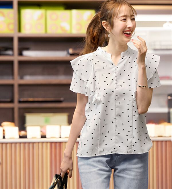 alotta（アロッタ）の「フリルデザインブラウス（ブラウス）」｜詳細画像