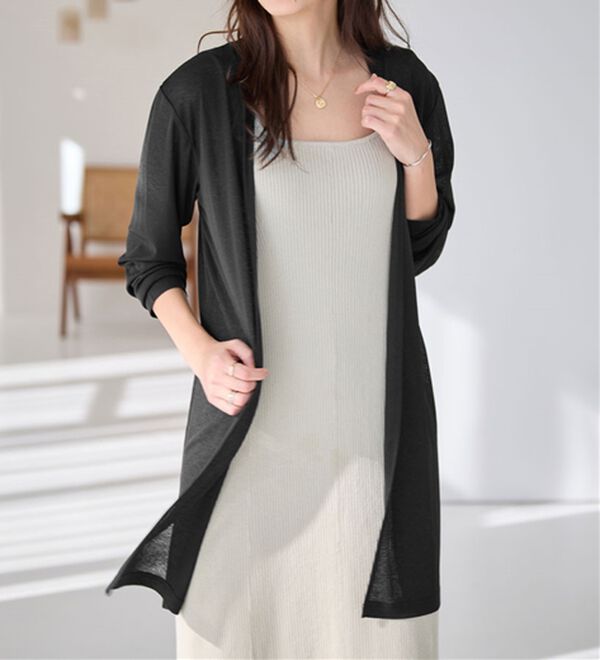 Viola e Viola（ヴィオラ エ ヴィオラ）の「【選べる丈】こなれカーデ（その他カーディガン）」｜詳細画像