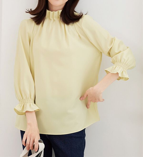 BELLUNA（ベルーナ）の「着脱楽々！タックデザインブラウス（ブラウス）」｜詳細画像