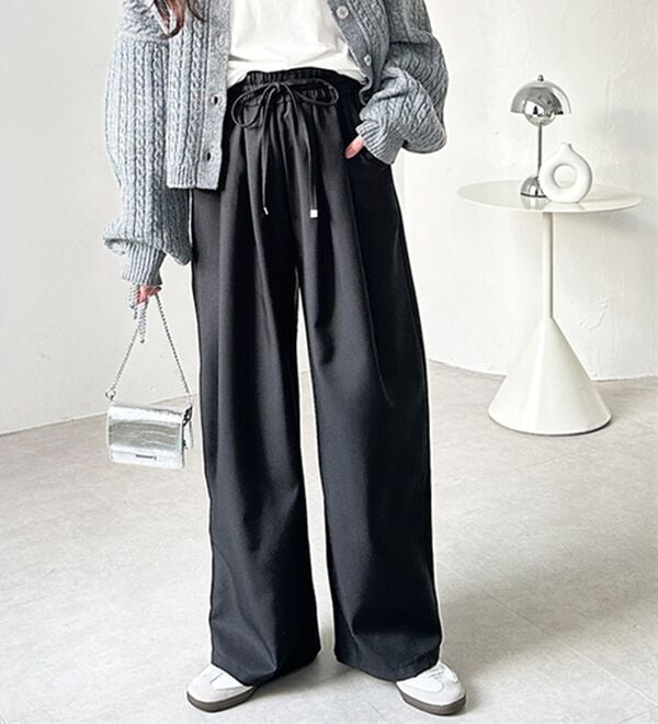 GeeRA（ジーラ）の「ウールライクダブルタックイージーパンツ（フルレングスパンツ）」｜詳細画像