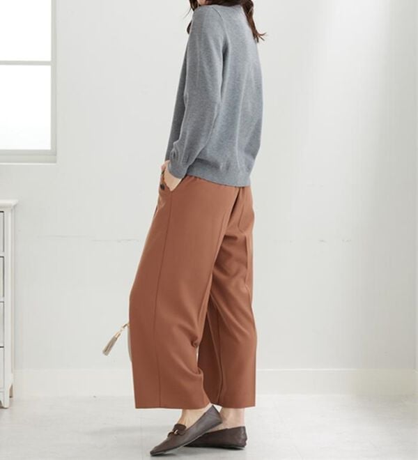 BELLUNA（ベルーナ）の「サマ見え（W）ボタン使いワイドパンツ（ワイドパンツ・ガウチョ）」｜詳細画像