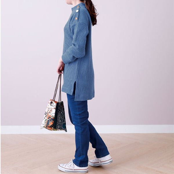 BELLUNA（ベルーナ）の「ジャカード素材肩ボタン使いチュニック（チュニック）」｜詳細画像