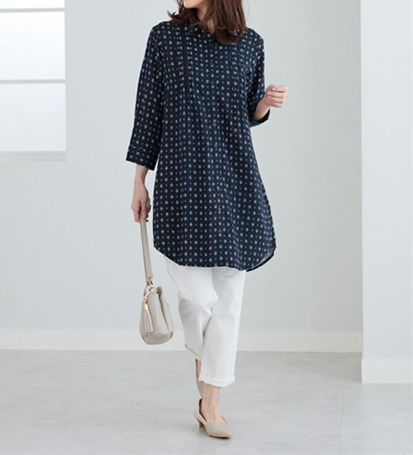 BELLUNA（ベルーナ）の「レーヨン素材ピンタック使いワンピース（その他ワンピース）」｜詳細画像