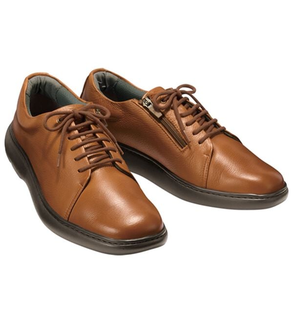 「神戸・金谷の靴　柔らかコンフォートシューズ（メンズスニーカー）」｜ヒモキャメル