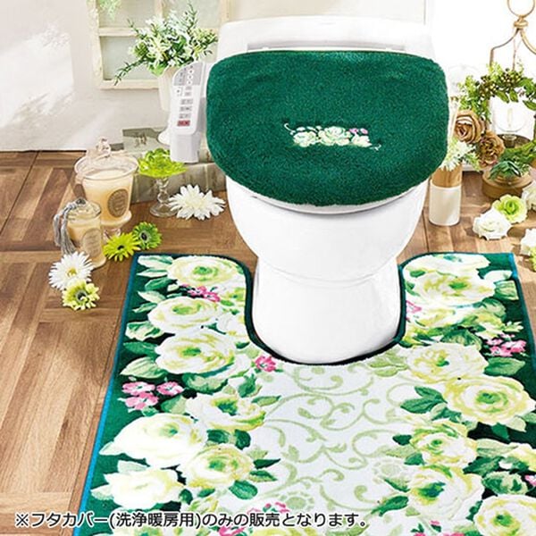 「ＮＥＷ幸せの風水フラワートイレタリー　フタカバー＜洗浄暖房用＞（トイレマット）」｜詳細画像
