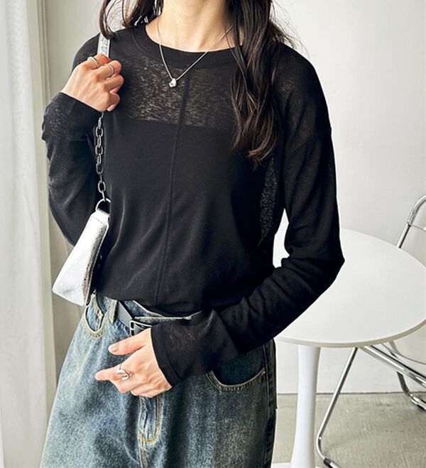 GeeRA（ジーラ）の「着回し自在！スラブシアートップス（カットソー）」｜詳細画像