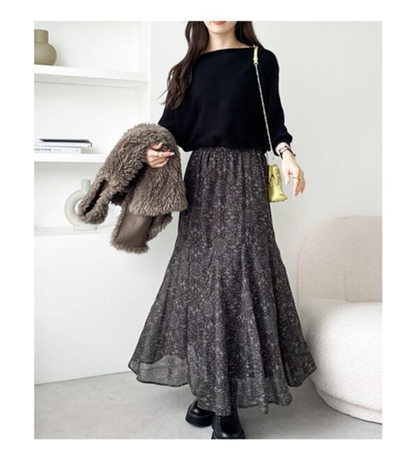 GeeRA（ジーラ）の「切替フレアーロングスカート（ロングスカート）」｜詳細画像