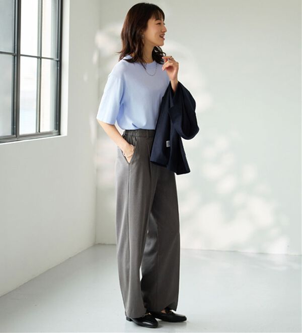 BELLUNA（ベルーナ）の「肌に張り付かない！シャリ冷や高見えニットＴ（ニット・セーター）」｜詳細画像