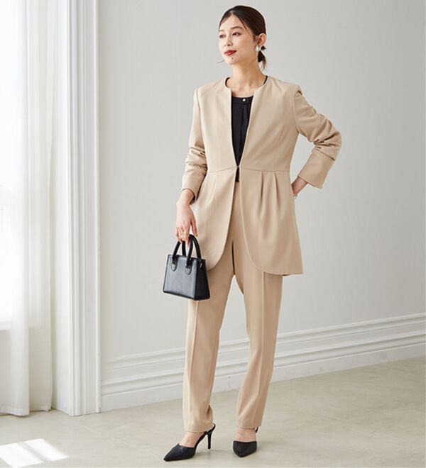 RANAN（ラナン）の「＜２点セット＞ラウンドヘムジャケットセットアップ（パンツスーツ）」｜詳細画像