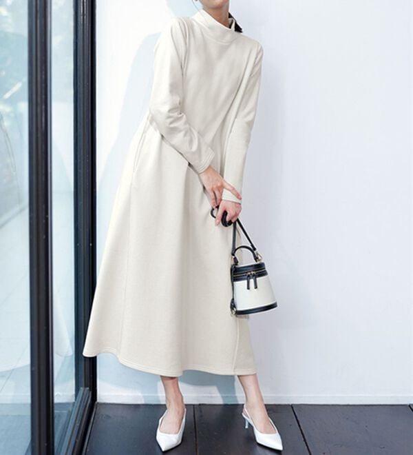 RANAN（ラナン）の「＜Ｂｅａｕｔｉｆｕｌ　Ｃｏｔｔｏｎ＞混　裏起毛！タートルネックワンピース（その他ワンピース）」｜詳細画像