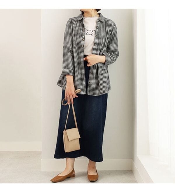 BELLUNA（ベルーナ）の「ダブルガーゼ素材オーバーブラウス（ブラウス）」｜詳細画像