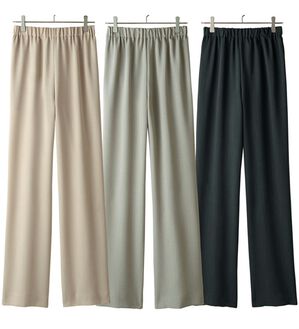 ルフラン（ルフラン）の「【３本組】日本製涼やかドレープパンツ＜フレアール＞（フルレングスパンツ）」｜詳細画像