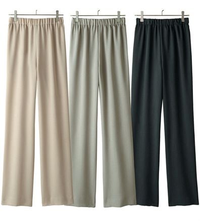 ルフラン（ルフラン）の「【３本組】日本製涼やかドレープパンツ＜フレアール＞（フルレングスパンツ）」