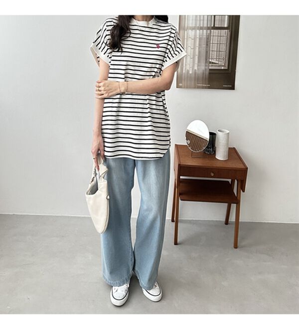 GeeRA（ジーラ）の「【新色追加】【ＵＳ．ＰＯＬＯ．ＡＳＳＮ】綿100％フレンチスリーブＴシャツ（Tシャツ）」｜詳細画像