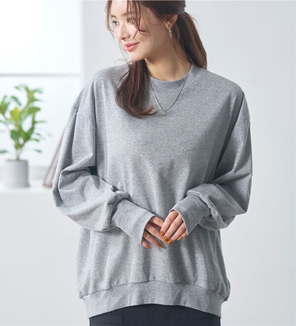 BELLUNA（ベルーナ）の「長めのリブが差をつける！全隠しトレーナー（カットソー）」｜詳細画像