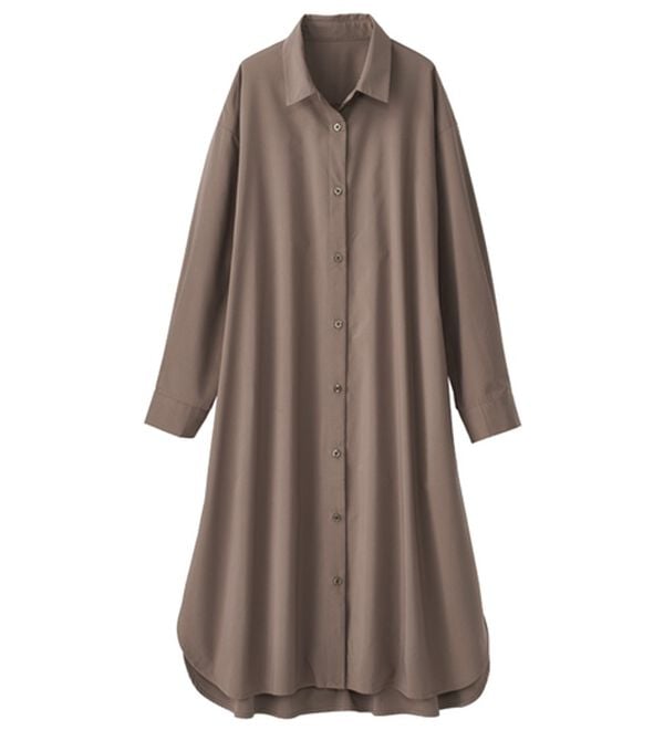 BELLUNA（ベルーナ）の「＜ＳＯＬＯＴＥＸ（Ｒ）＞ストレッチシャツワンピース（シャツワンピース）」｜モカ