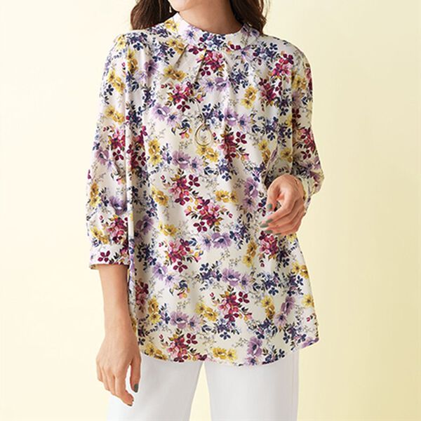 BELLUNA（ベルーナ）の「＜トランスファーテックス＞フラワープリントブラウス（ブラウス）」｜詳細画像