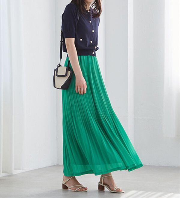 RANAN（ラナン）の「シフォンプリーツマキシスカート（ロングスカート）」｜詳細画像