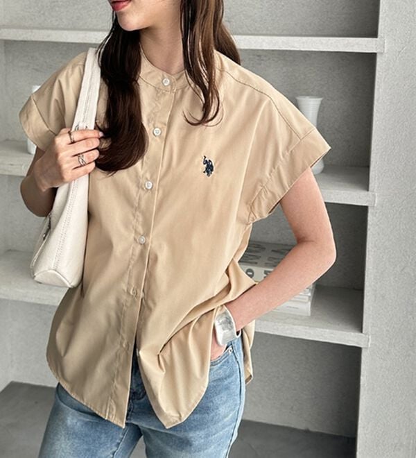 GeeRA（ジーラ）の「【ＵＳ．ＰＯＬＯ．ＡＳＳＮ】フレンチスリーブシャツ（シャツ）」｜詳細画像