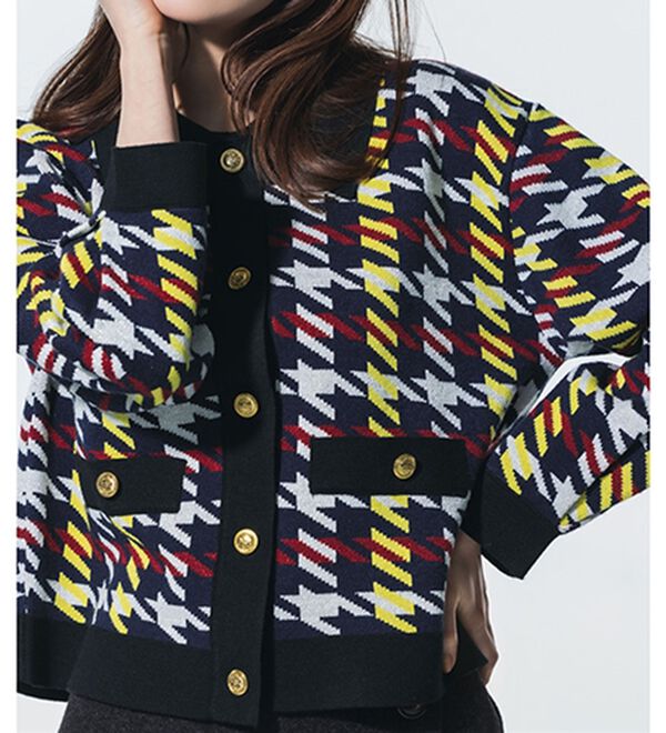 RANAN（ラナン）の「ポロ衿ニットカーディガン（ニットカーディガン）」｜詳細画像