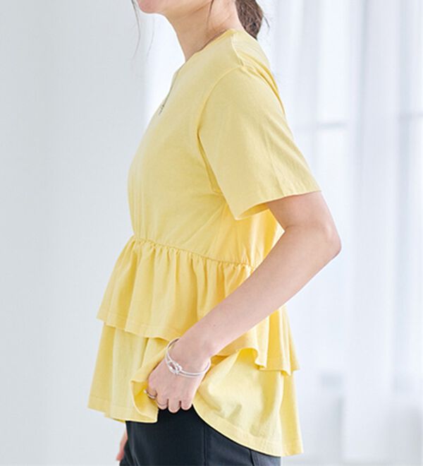 RANAN（ラナン）の「ピグメントフリルトップス（カットソー）」｜詳細画像