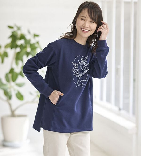 BELLUNA（ベルーナ）の「綿混素材ロゴトレーナー（トレーナー・スウェット）」｜詳細画像