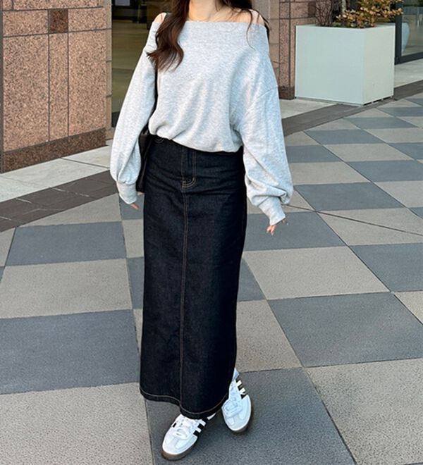 GeeRA（ジーラ）の「ラメオフショルスウェット（カットソー）」｜詳細画像