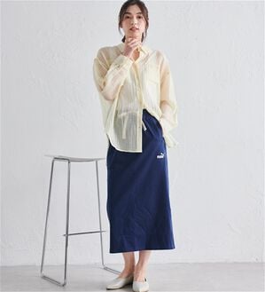 RANAN（ラナン）の「＜ｐｕｍａ＞コアヘリテイジ　ロングスカート（ロングスカート）」｜ネイビー