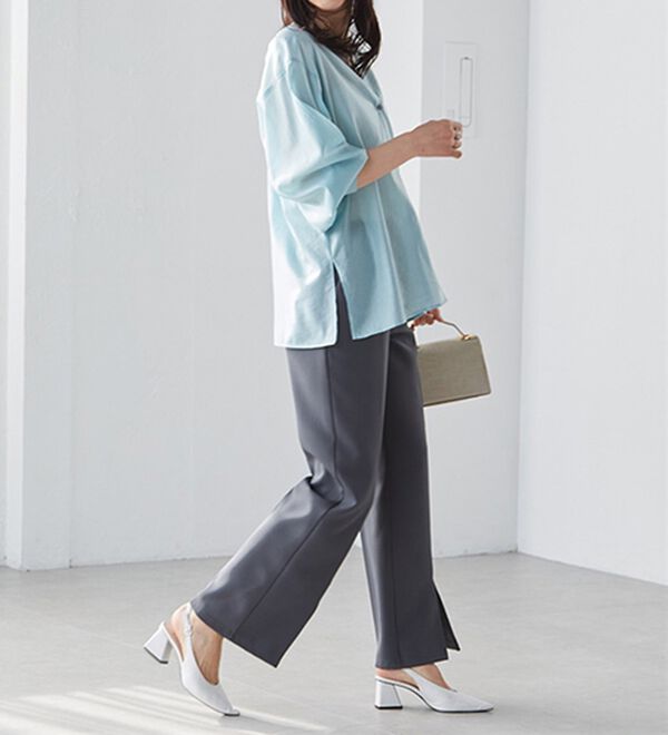 RANAN（ラナン）の「機能付センタースリットフレアーパンツ（フルレングスパンツ）」｜詳細画像