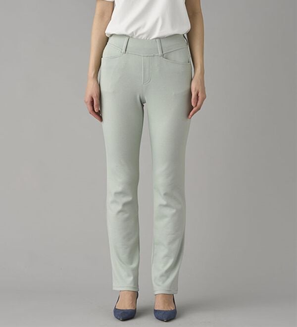 BELLUNA（ベルーナ）の「【裏起毛有無】ジャストフィットらくらくパンツ（フルレングスパンツ）」｜クールミント