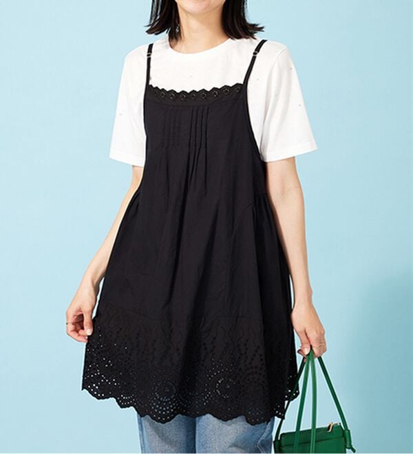 BELLUNA（ベルーナ）の「刺しゅう使いキャミチュニックアンサンブル（チュニック）」｜詳細画像