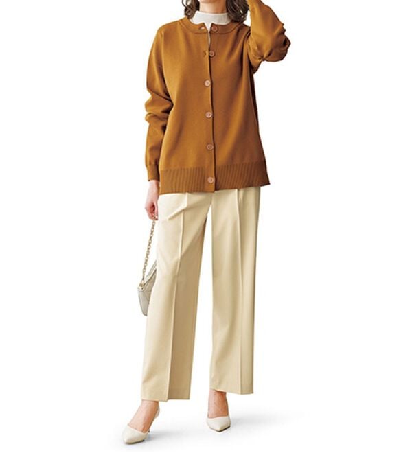 BELLUNA（ベルーナ）の「サマ見え！美脚タック使いワイドパンツ（ワイドパンツ・ガウチョ）」｜詳細画像