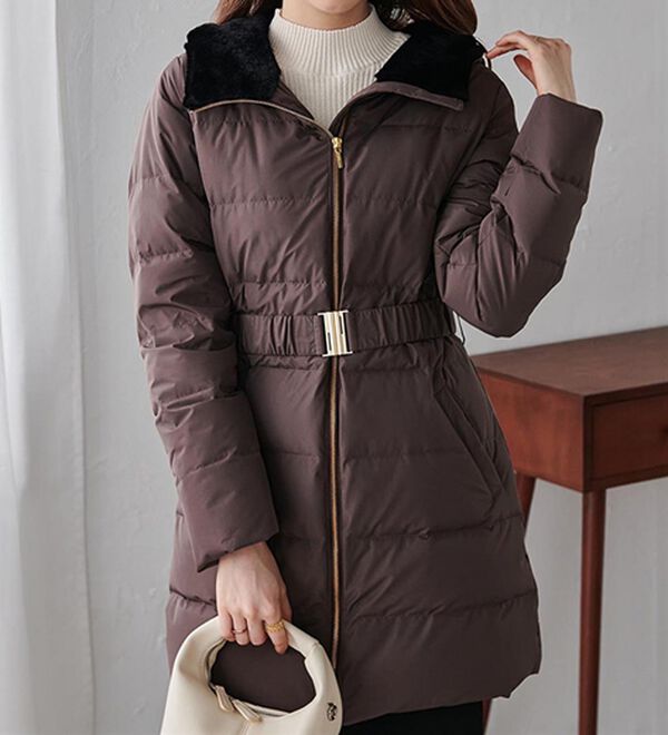 RANAN（ラナン）の「暖かファーフード使いすっきりダウンコート（ダウンコート・ジャケット・ベスト）」｜詳細画像