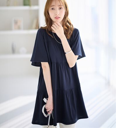 alotta（アロッタ）の「楽に可愛く！ふんわり綿混ティアードチュニック（チュニック）」