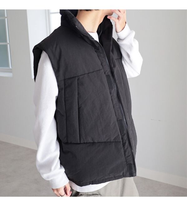 GeeRA（ジーラ）の「スタンドカラーボリューム中綿ベスト（ベスト）」｜詳細画像