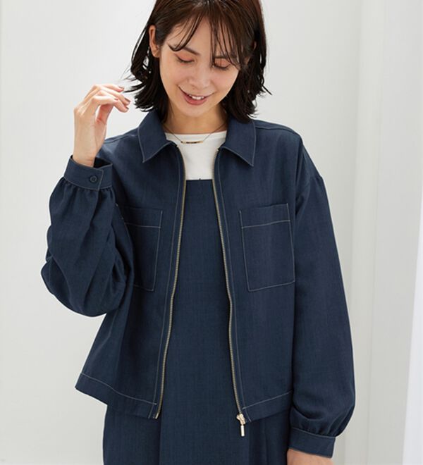 BELLUNA（ベルーナ）の「麻調ジャケット&times;キャミワンピアンサンブル（その他ワンピース）」｜詳細画像