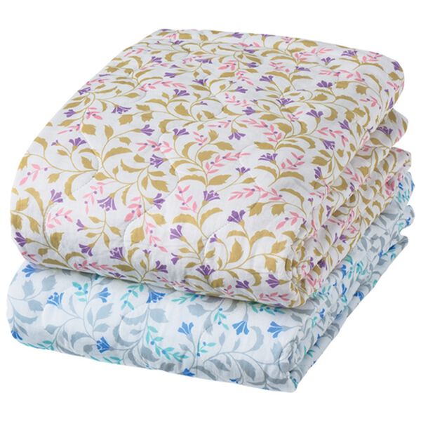 「綿１００％ガーゼ＆パイルリバーシブルキルトケット（肌掛布団・タオルケット）」｜詳細画像