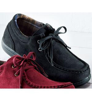 BELLUNA（ベルーナ）の「ゆったり履けるワラビーデザインシューズ（フラットシューズ）」｜黒