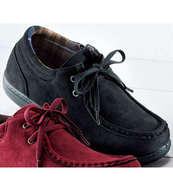 BELLUNA（ベルーナ）の「ゆったり履けるワラビーデザインシューズ（フラットシューズ）」｜黒