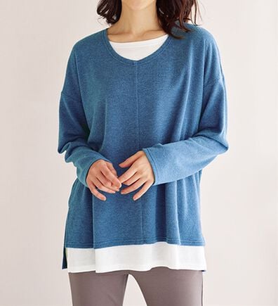 BELLUNA（ベルーナ）の「杢調素材レイヤード風チュニック（チュニック）」